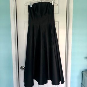 Black strapless dress